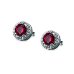 Load image into Gallery viewer, Taraash 925 Sterling Silver Dark Pink CZ Pendant Set For Women - Taraash