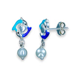 Taraash 925 Sterling Silver Dolphin Earrings For Kids - Taraash