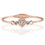 Load image into Gallery viewer, Taraash 925 Sterling Silver Double Heart CZ Bangle For Women - Taraash