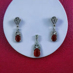 Load image into Gallery viewer, Taraash 925 Sterling Silver Drop Necklace Set For Women - Taraash
