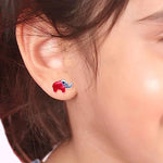 Load image into Gallery viewer, Taraash 925 Sterling Silver Elephant Enamel Stud Earrings For Girls - Taraash