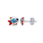 Load image into Gallery viewer, Taraash 925 Sterling Silver Enamel Fish Stud Earrings For Girls - Taraash