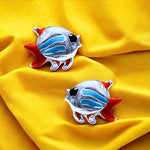 Load image into Gallery viewer, Taraash 925 Sterling Silver Enamel Fish Stud Earrings For Girls - Taraash