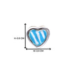 Load image into Gallery viewer, Taraash 925 Sterling Silver Enamel Heart Stud Earrings For Girls - Taraash