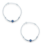 Load image into Gallery viewer, Taraash 925 Sterling Silver Evil Eye Anklet - Taraash