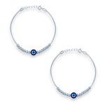 Load image into Gallery viewer, Taraash 925 Sterling Silver Evil Eye Anklet For Babies - Taraash