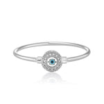 Load image into Gallery viewer, Taraash 925 Sterling Silver Evil Eye Bangle For Women - Taraash