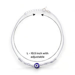 Load image into Gallery viewer, Taraash 925 Sterling Silver Evil Eye Beaded Anklet for Women - Taraash