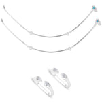 Load image into Gallery viewer, Taraash 925 Sterling Silver Fancy Anklet Toe Ring Combo For Women COMBO ANTR 115 - Taraash