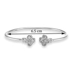 Load image into Gallery viewer, Taraash 925 Sterling Silver Floral CZ Bangle For Women - Taraash