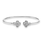 Load image into Gallery viewer, Taraash 925 Sterling Silver Floral CZ Bangle For Women - Taraash