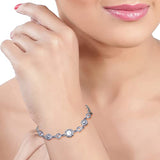 Taraash 925 Sterling Silver Floral CZ Bracelet For Women - Taraash