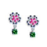 Load image into Gallery viewer, Taraash 925 Sterling Silver Floral Drop Earrings For Kids - Taraash