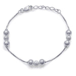 Load image into Gallery viewer, Taraash 925 Sterling Silver Frosted Ball Bracelet For Women BR1813F - Taraash