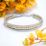 Load image into Gallery viewer, Taraash 925 Sterling Silver Gold Plated Beads Kada Bangle For Women BG1704G - Taraash