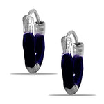 Load image into Gallery viewer, Taraash 925 Sterling Silver Grape Violet Enamel Hoops For Girls - Taraash