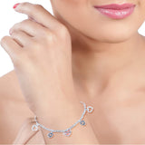 Taraash 925 Sterling Silver Heart Chain Bracelet For Women - Taraash