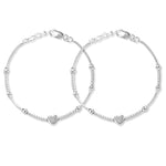 Load image into Gallery viewer, Taraash 925 Sterling Silver Heart Design Anklet For Girl - Taraash