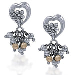 Load image into Gallery viewer, Taraash 925 Sterling Silver Heart Jhumki Earrings For Women - Taraash