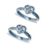 Taraash 925 Sterling Silver Heart Leg Ring For Women - Taraash
