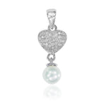 Load image into Gallery viewer, Taraash 925 Sterling Silver Heart With Pearl Combo Pendant With Chain For Women COMBO PDCH 175 - Taraash