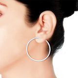 Taraash 925 Sterling Silver Hoop Earring For Women Silver-H42040M - Taraash
