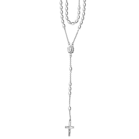 Taraash 925 Sterling Silver Jesus Rosary Cross Pendant For Unisex NK1375S - Taraash