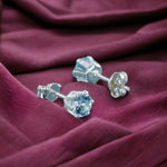 Load image into Gallery viewer, Taraash 925 Sterling Silver Light Sky Blue Round Solitaire CZ Stud Earrings For Women CBER226I-10 - Taraash