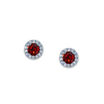 Load image into Gallery viewer, Taraash 925 Sterling Silver Maroon Cz Stud Earring For Women - Taraash