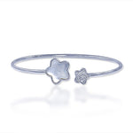 Load image into Gallery viewer, Taraash 925 Sterling Silver Mother Of Pearl Star Bangle For Women - Taraash