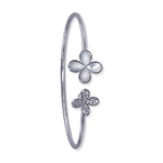 Load image into Gallery viewer, Taraash 925 Sterling Silver Mother Of Pearls Floral Bangle For Women - Taraash