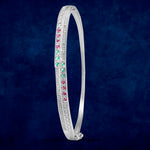 Load image into Gallery viewer, Taraash 925 Sterling Silver Multicolor CZ Bangle For Women - Taraash