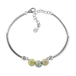 Load image into Gallery viewer, Taraash 925 Sterling Silver Multicolor Round Shape Beads Cz Bracelet For Women - Taraash