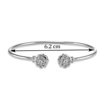 Load image into Gallery viewer, Taraash 925 Sterling Silver Openable Floral Kada For Women - Taraash