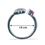 Load image into Gallery viewer, Taraash 925 Sterling Silver Openable Pink Cz Round Toe Ring For Women - Taraash