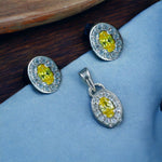 Load image into Gallery viewer, Taraash 925 Sterling Silver Oval Shape CZ Jewellery Sets For Women - Taraash