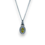 Load image into Gallery viewer, Taraash 925 Sterling Silver Oval Shape CZ Pendant Chain For Women - Taraash