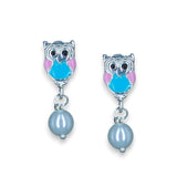 Taraash 925 Sterling Silver Owl animal Earrings For Kids - Taraash