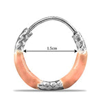 Load image into Gallery viewer, Taraash 925 Sterling Silver Peach Enamel Hoops For Girls - Taraash
