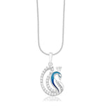 Load image into Gallery viewer, Taraash 925 Sterling Silver Peacock Combo Pendant With Chain For Women COMBO PDCH 165 - Taraash
