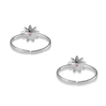 Load image into Gallery viewer, Taraash 925 Sterling Silver Pink Cz Floral Toe Ring For Women - Taraash