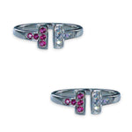 Load image into Gallery viewer, Taraash 925 Sterling Silver Pink CZ Toe Ring For Women - Taraash
