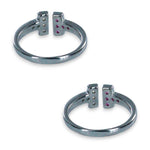 Load image into Gallery viewer, Taraash 925 Sterling Silver Pink CZ Toe Ring For Women - Taraash