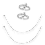 Load image into Gallery viewer, Taraash 925 Sterling Silver Plain Anklet Toe Ring Combo For Women - Taraash