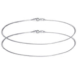 Load image into Gallery viewer, Taraash 925 Sterling Silver Plain Chain Anklets For Women CH5010H - Taraash