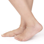 Load image into Gallery viewer, Taraash 925 Sterling Silver Plain Chain Anklets For Women DV15010H - Taraash