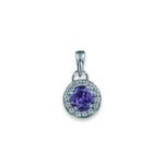 Load image into Gallery viewer, Taraash 925 Sterling Silver Purple CZ Pendant Set For Women - Taraash