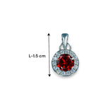 Load image into Gallery viewer, Taraash 925 Sterling Silver Red CZ Pendant Chain For Women - Taraash
