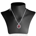 Load image into Gallery viewer, Taraash 925 Sterling Silver Red Enamel Om Pendant For Men PD1754S - Taraash