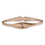 Load image into Gallery viewer, Taraash 925 Sterling Silver Rose Gold CZ Leaf Design Silver Bangle For Women - Taraash